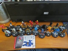 MARVEL DC HEROCLIX SCIENTIST 19 FIGURE LOT WITH CARDS LEX LUTHOR MORBIUS RARE