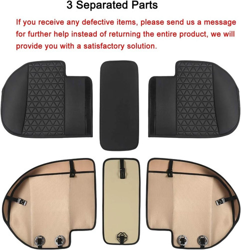 PU Leather Rear Car Seat Cover, Adjustable (49-55''), Fits 90% Vehicles, Black🚗 - Picture 3 of 7