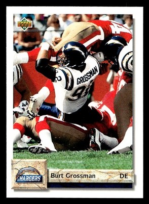 1992 Upper Deck Burt Grossman #101 San Diego Chargers