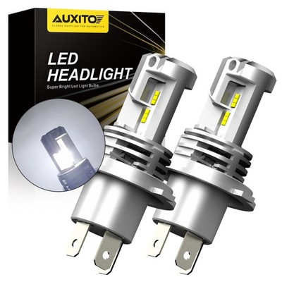 2 PCS H4 HB2 9003 LED Headlight Bulbs Kit High 6500K Low Beam 36000LM Bright