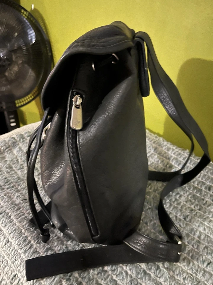 Mochila Patagonia Finisterre Vintage Cuero Negro Marrón ¡Rara! Foto 2 de 4