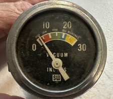 Vintage Stewart Warner Brass 2 18 0 - 30 Vacuum Gauge 427265 Vintage Stewart Warner Brass 2 18 0 - 30 Vacuum Gauge 427265