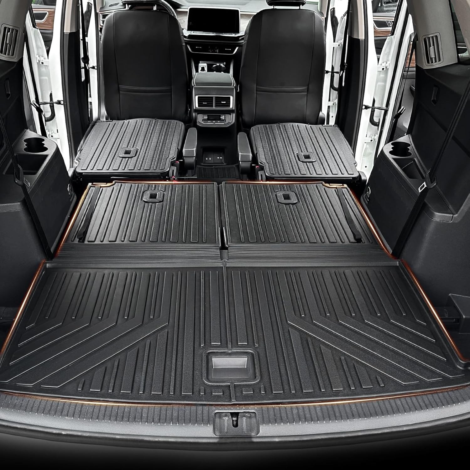 Cargo Matw/Backrest Mats for Volkswagen VW Atlas 2018-2024 2025 Car Mat Accessor