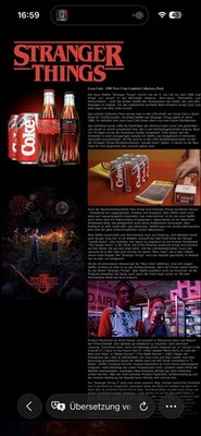 Stranger Things Coca Cola Limited Edition Collectors 2019 USA gebraucht