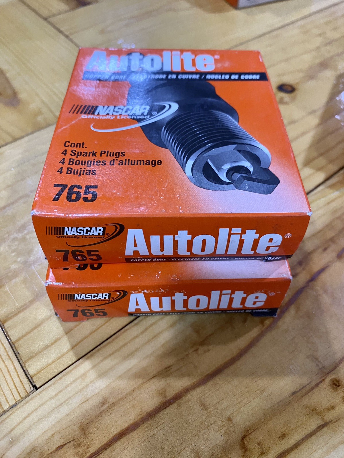 AutoLite 765 Copper Resistor Spark Plugs Pack of 8