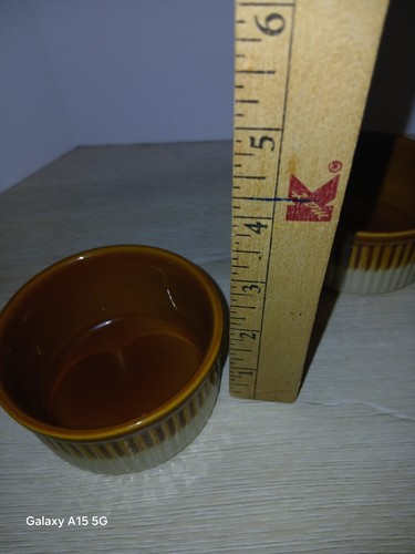 Emile Henry Ramekins Set of 2 Ribbed Ceramic Souffle Made In France 10.08 Vtg - Picture 5 of 7
