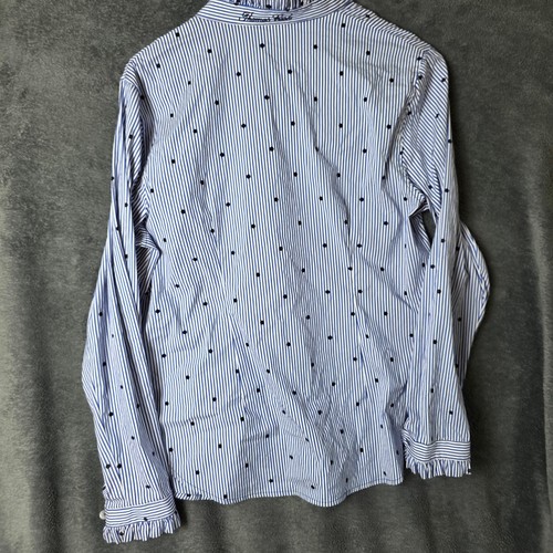 Thomas Cook button Up Womens Size 14 Stripped Dot Pattern Floral Front Casual - Picture 6 of 6