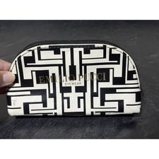EMILIO PUCCI Eyewear Bag Case White Black Sunglasses Cosmetic Bag Purple Suede