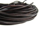 Lanière En Cuir Ronde Antik Braun - Diamètre 5 mm - Longueur Choisissable En M