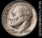 1964 Silver Roosevelt Dime - Scarce  High Grade  Lustrous  No Reserve  #L4513