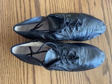 Bloch Jazz Dance Shoes Split Sole Black Leather Lace Up Women's Size 9.5 NEW