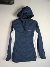 Columbia Women's Arcadia II Omni-Tech Waterproof Rain Jacket L Navy/White