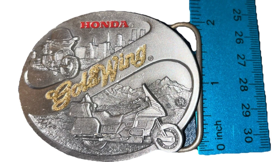 Hebilla de cinturón Siskiyou vintage Honda motocicletas ala dorada U-90 hecho en EE. UU. 💥🔥 Foto 4 de 4