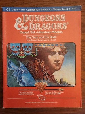 O1 The Gem and the Staff BASIC D&D module TSR BECMI Dungeons & Dragons