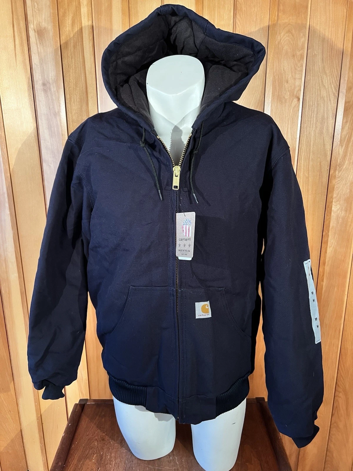 Carhartt J140 DNY Mens M Active Jacket Quilt Lined Dark Navy Blue NWT NOS USA