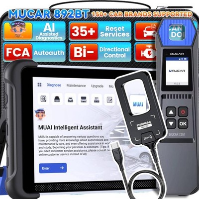 MUCAR 892BT+KEY programmer+TPMS Programming Tool Car AI Diagnostic Tkey 101 T261