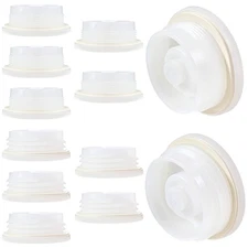 IMPRESA 2-Inch Bung Caps with Gaskets & Bunghole Caps - 12-Pack White Plastic...