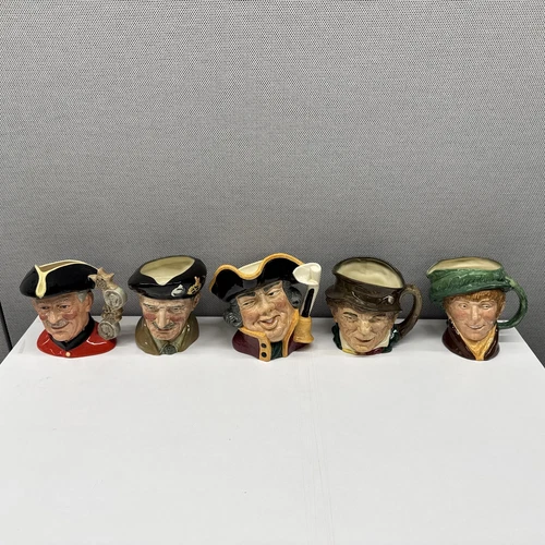 5 Pc Lot Large Royal Doulton Character Toby Mugs NICE!!