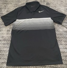 Nike Dri Fit Disney Mickey Mouse Golf Polo Shirt Striped Size Medium