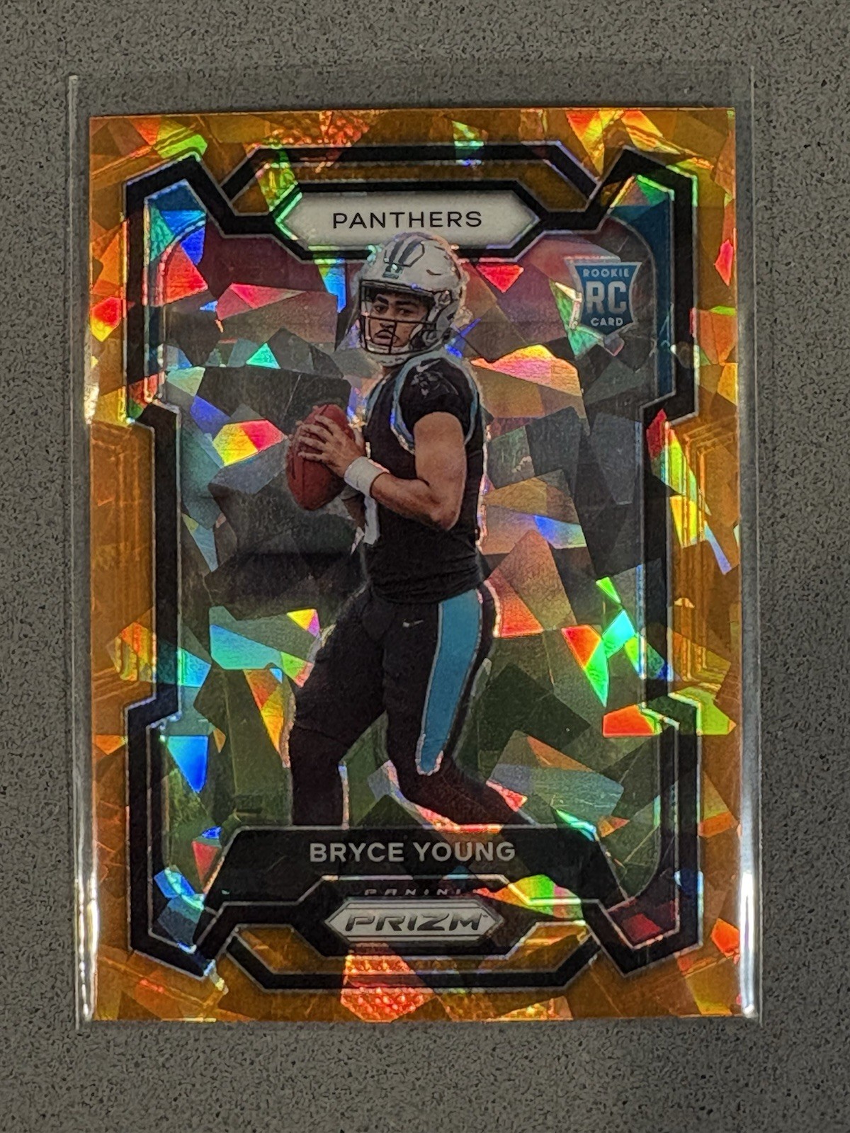 2023 Panini Prizm - Bryce Young RC #311 - Orange Cracked Ice - Carolina Panthers
