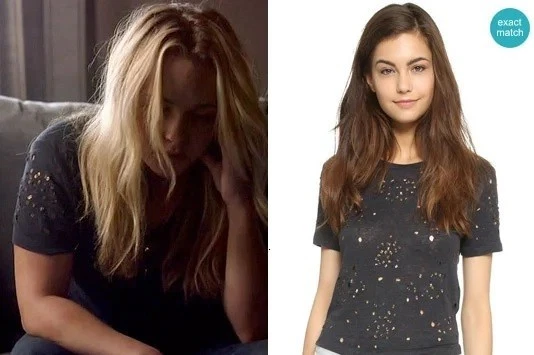 Alice+Olivia Shirt Womens XS Gray Sequin Distressed Linen ASO Juliette Nashville - Image 3 of 4