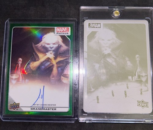 Marvel Printing Plate 1 of 1 Grandmaster Artist Auto Green Rainbow /10 Meister - Picture 23 of 24