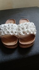 SDS Damen Slipper Sandalen Weiß EU 37 Synthe...