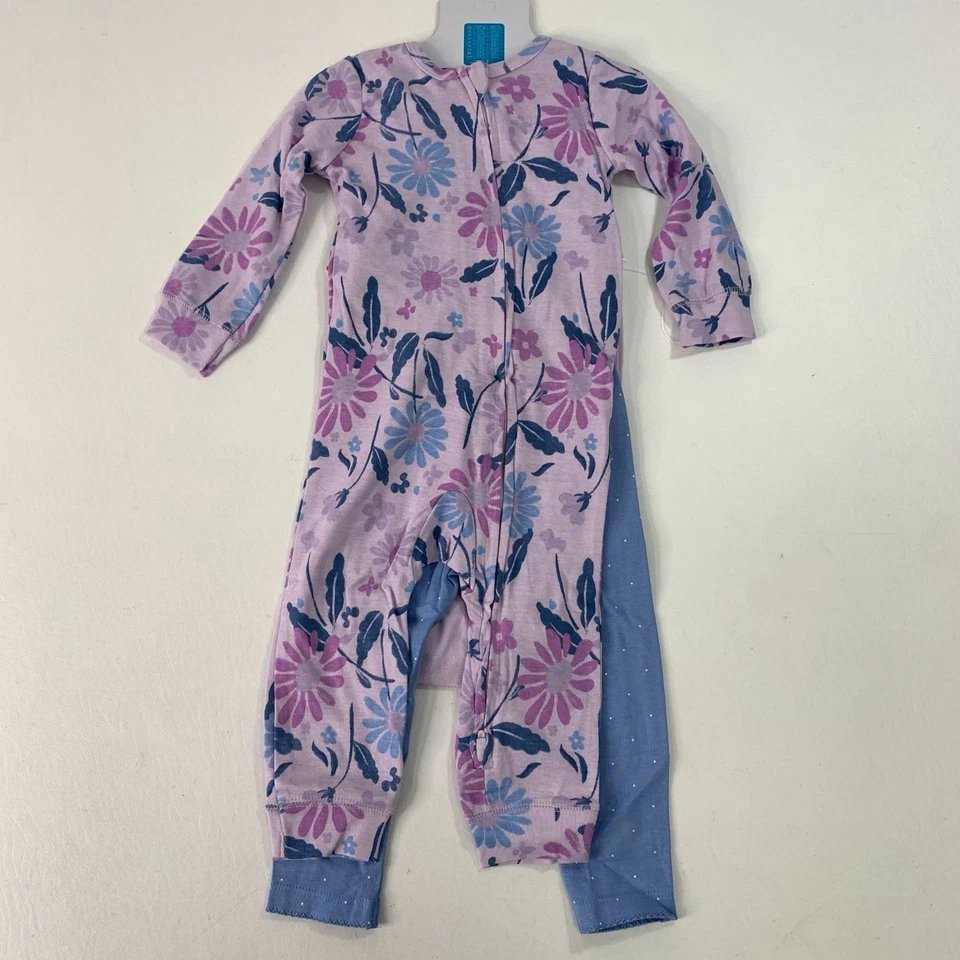 Carters Conjunto de Conjunto de 3 Piezas Bebé Niña 12M Floral Dormir, Body, Pantalones de Lunares Foto 4 de 4