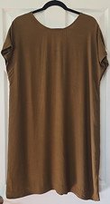 Women's Madewell Sheer Olive Brown V-Back , Tie-Back Dress Size Small