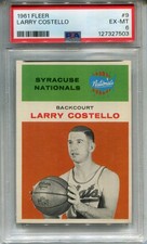 1961 Fleer #9 Larry Costello PSA 6 EX-MT Syracuse Nationals