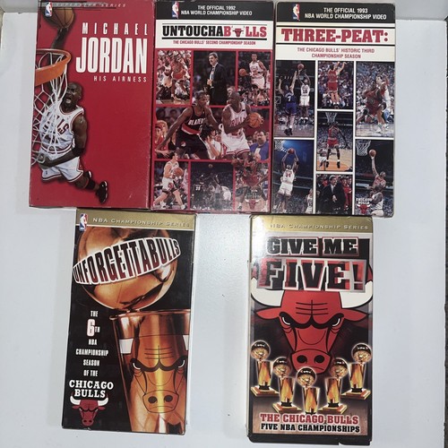 Lot Of 5 Chicago Bulls VHS championship