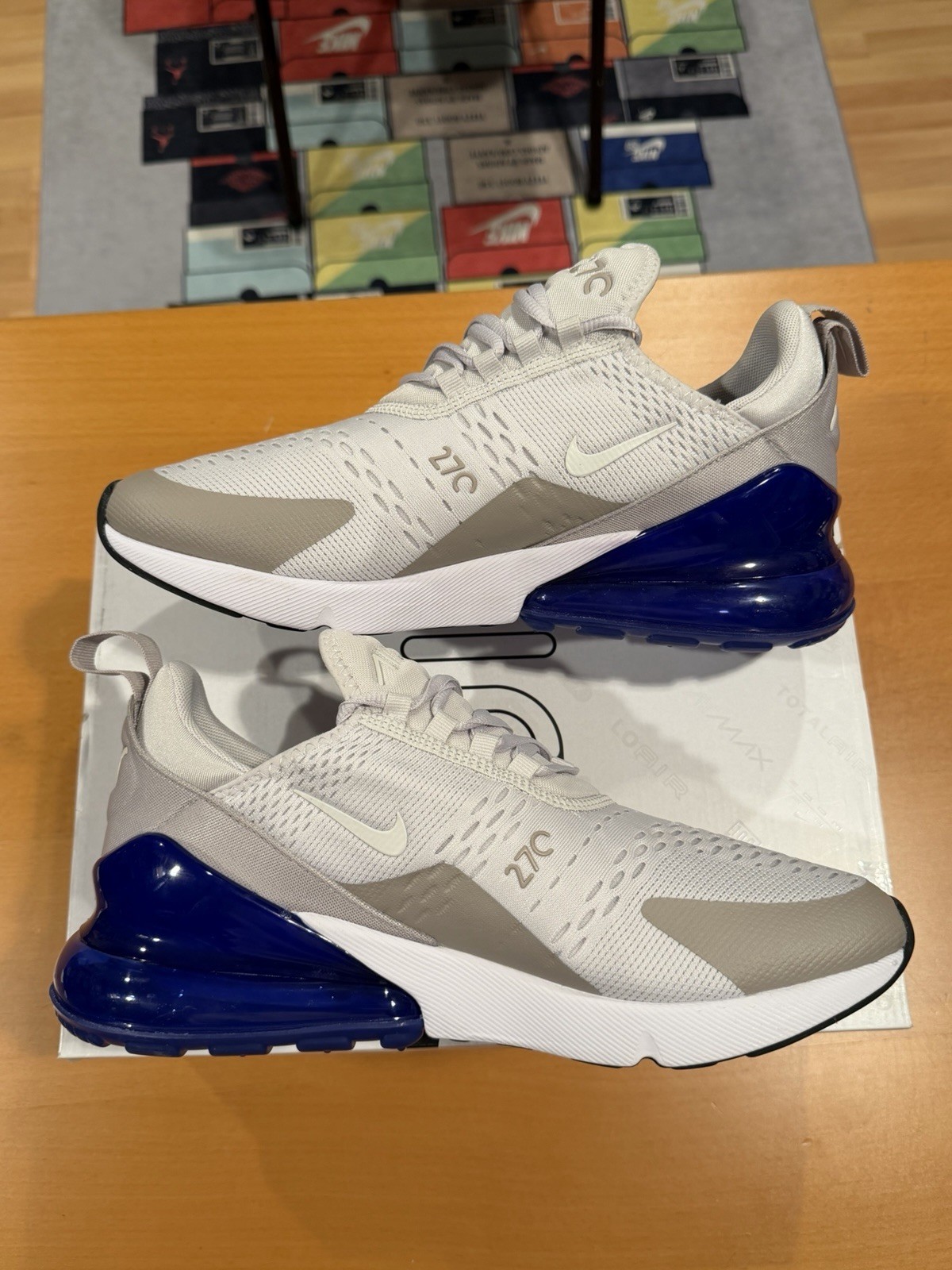 Size 9 - Nike Air Max 270 Vast Grey Summit White Racer Blue AH8050-031 Sneakers thumbnail 2