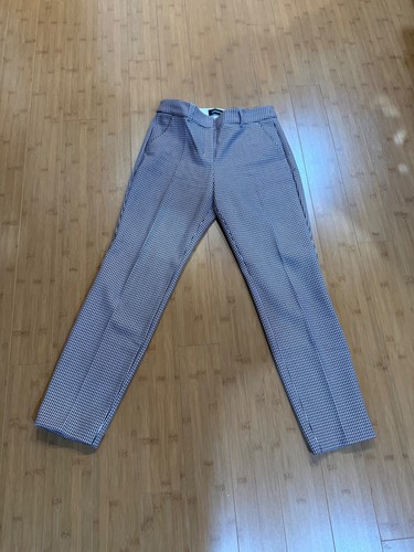 NWT EXPRESS Columnist Ankle Mid Rise Stretch Pants Womens Size 4R - Red/Black