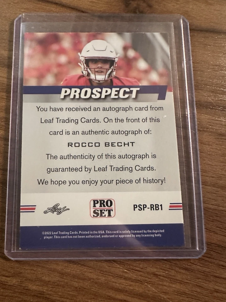 Rocco Becht 2022 Leaf Pro Set Autograph Prospect Rookie RC Iowa State 🔥 - Image 2 of 2