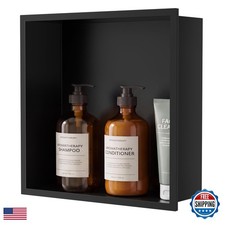 Bathfinesse Shower Niche 12 X 12 Matte Black Stainless Steel Shower Niche Shelf