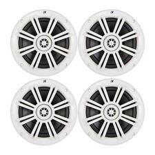 Kicker 41BKM604W 6.5" 150 Watt Max 2-Way Marine White Boat Audio Speaker Qty 4