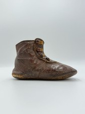 Antique Victorian Era Leather Side-Button Infant Baby Bootie