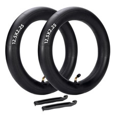2 Pack Scooter Inner Tubes 12.5 x 2.25 Inch Bent Valve Replacement Tube Black