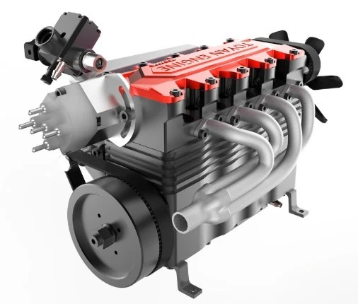 Toyan Motor FS-L400 BGC 14CC DIY 4 Stroke 4 Cylinder RC Gasoline Engine - Image 2 of 4