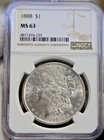 1888 US Morgan Silver Dollar $1 NGC MS63