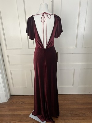 jenny bridesmaid dresses Jenny Yoo Collection Velvet Full Length Bridesmaid Dress Gown Womens Size 2 NWT