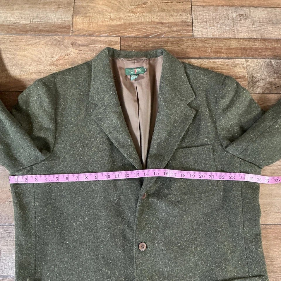 Abrigo Blazer Deportivo De Colección J.Crew Para Hombres XXL Lana Mohair Verde 3 Botones Tailandia 341113 Foto 3 de 4