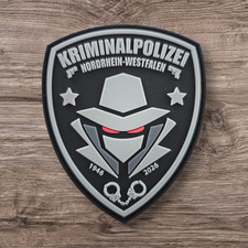 Polizei Rubber Patch Kriminalpolizei NRW Jubiläums Patch 2026 PVC Gummi