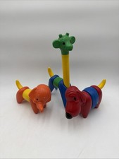 VTG Tupperware Zoo-It-Yourself Animal Complete Building Set Elephant Giraffe Dog