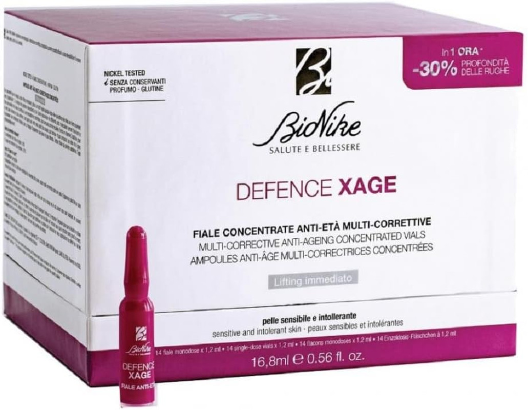 Bionike Defence Xage - Fiale Viso Concentrate Anti-Età Multi-Correttive, per Pel