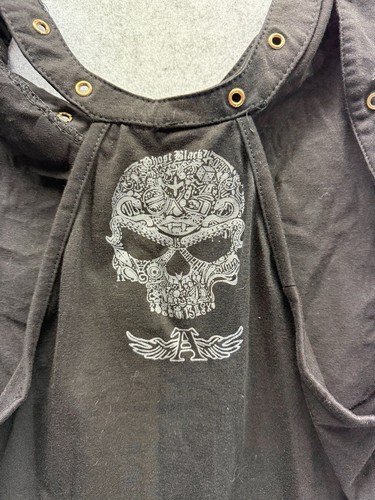 Skull Tank Top With Grommets Women Size M-L - Picture 5 of 8