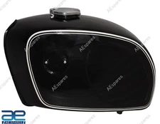 Steel Fuel Petrol Tank Black White Line With Cap For BMW R90/6L R60/6 R75/6 NEW
