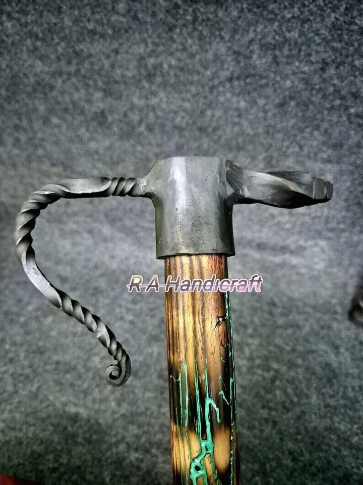 Bastón de madera hecho a mano de aluminio de diseño de aspecto único para hombres y mujeres Foto 2 de 4