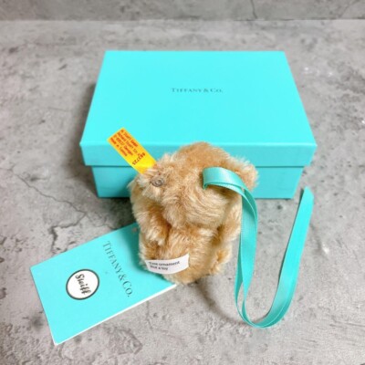 TIFFANY & Co / STEIFF Collaboration Teddy Bear Ornament Mohair New