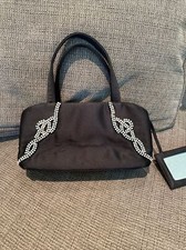 Black Dress Evening Bag Formal Handbag Cocktail Purse Accent Satin